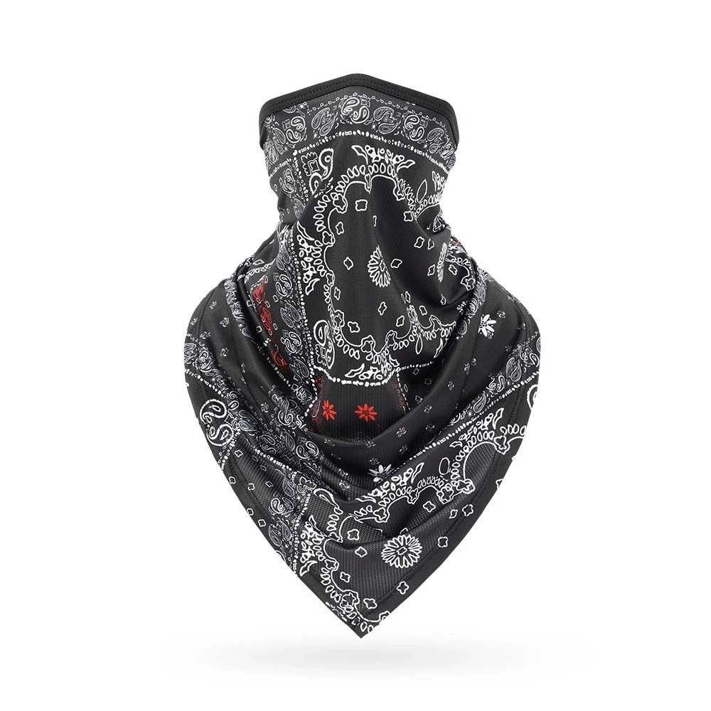 Bandana Blank White - 多機能バンダナマスクブラックホワイトヒップホップバンダナラップペイズリー新アイスシルクチューブネックゲートルハイキング三角スカーフ