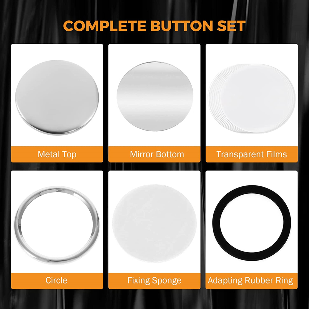 無地ミラーバッジボタンパーツ58MM、バッジピンメーカーマシ - Button Badge Blank のレビューと価格