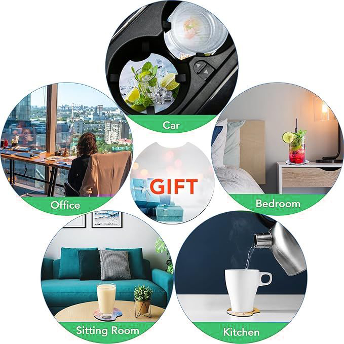 10/20個入り昇華印刷用ブランクカーコースター、10/20 - Coaster Sublimation Blank のレビューと価格
