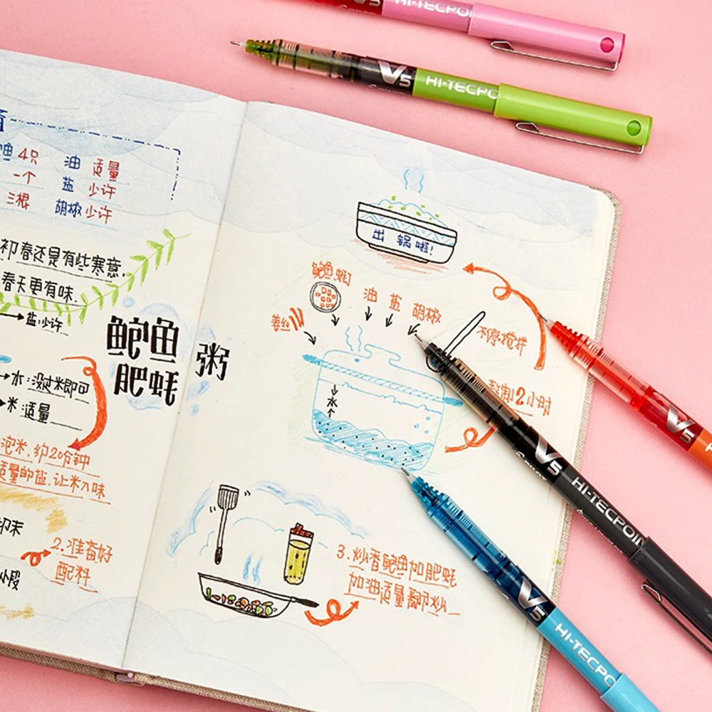 3 個日本パイロットゲルペンストレート液体タイプ 0.5 ミ - Pilot Pen V5 のレビューと価格