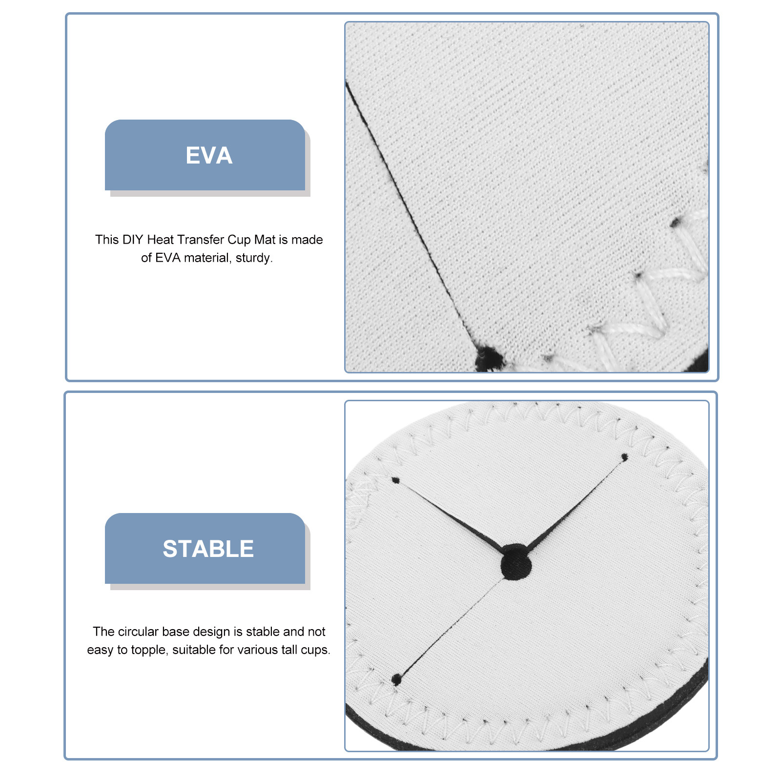 4個入り 無地丸型熱転写コースター EVA DIY昇華カップ - Coaster Sublimation Blank のレビューと価格